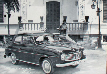 Goliath 1100 Modellprogramm 1954 Automobilprospekt (10100)